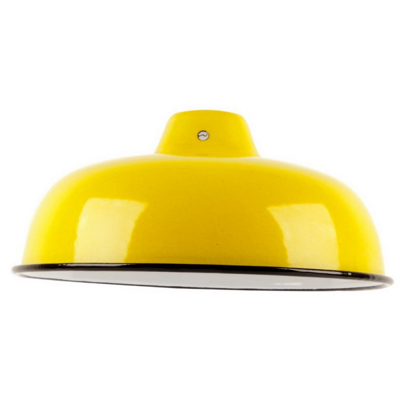 Medium yellow enamelled lampshade 