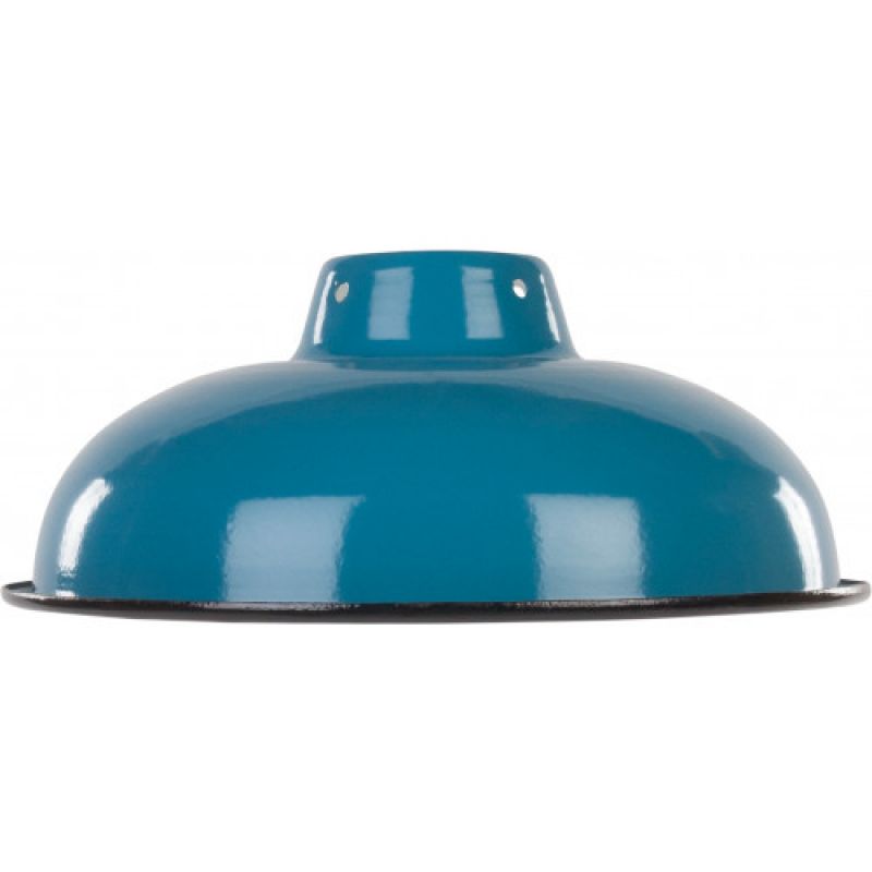 Medium teal enamelled lampshade Dia:25.5cm 