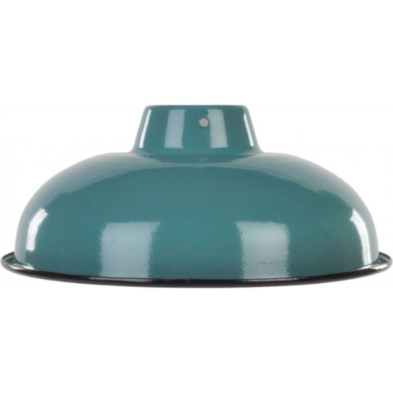 Medium sage green enamelled lampshade Dia:25.5cm 