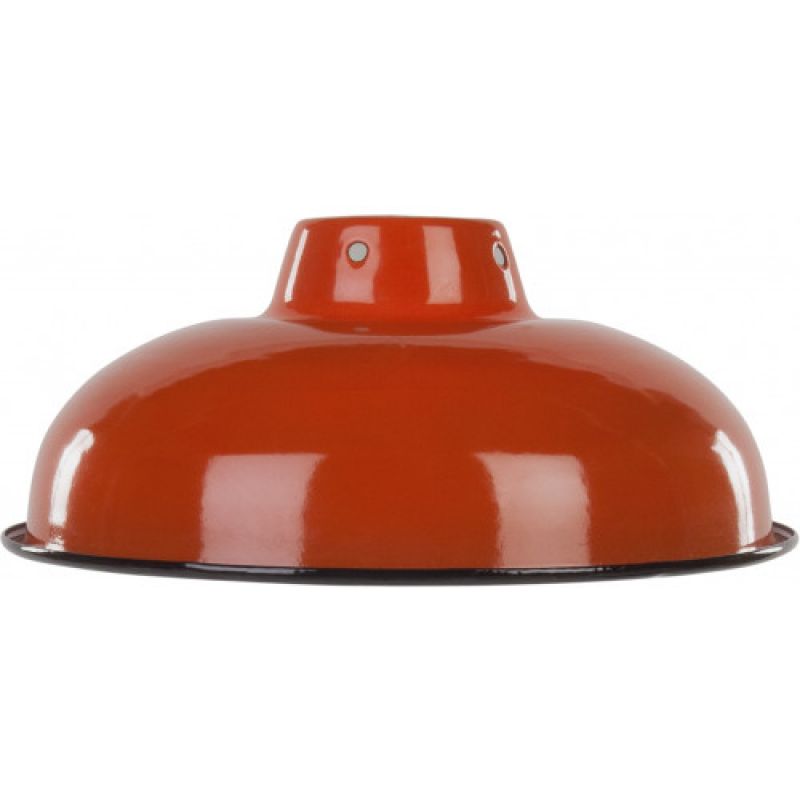 Medium orange enamelled lampshade Dia:25.5cm 