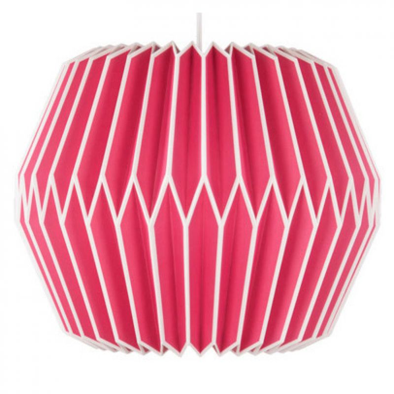 Pink paper lampshade 