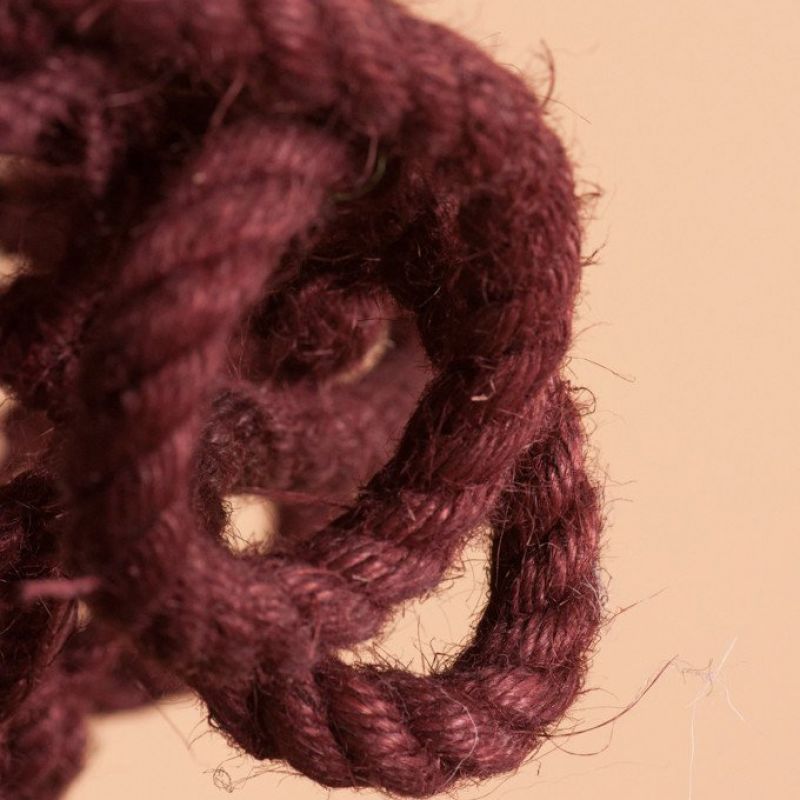 Φωτιστικό μακραμέ δαμασκηνί 70εκ.