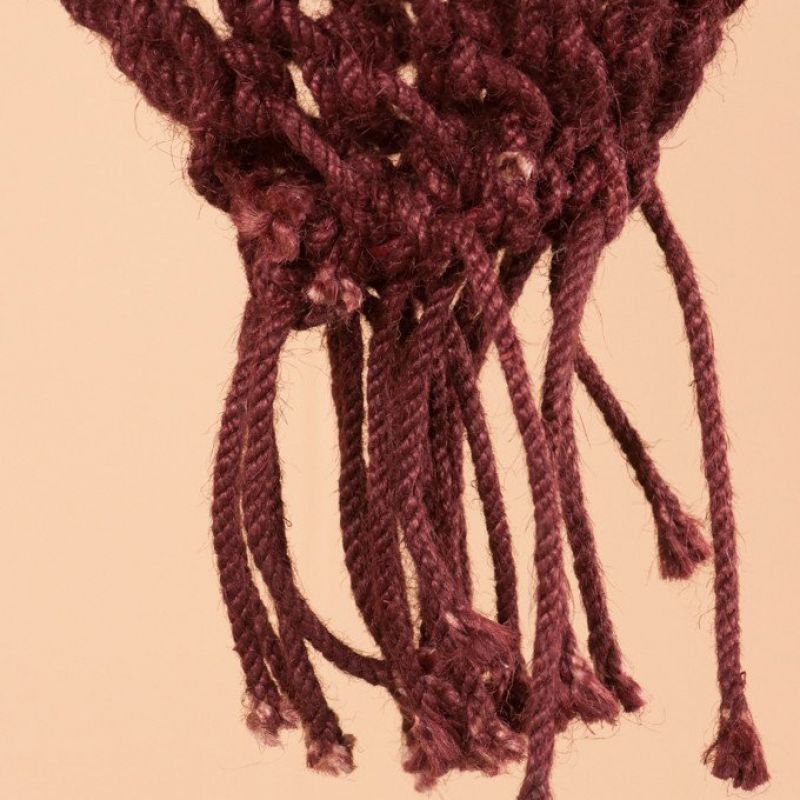 Φωτιστικό μακραμέ δαμασκηνί 70εκ.