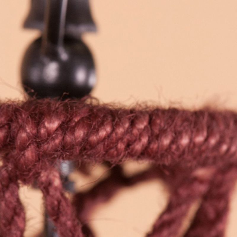 Φωτιστικό μακραμέ δαμασκηνί 70εκ.