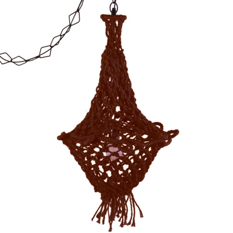 Φωτιστικό μακραμέ δαμασκηνί 70εκ.