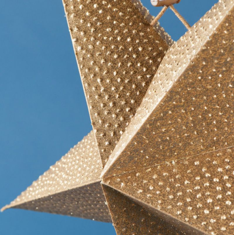 Φωτιστικό Αστέρι μεταλλικό χρυσό 43εκ.