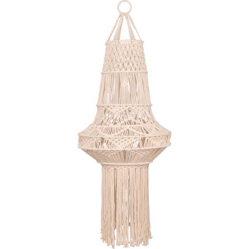 Μακραμέ φυσικό φωτιστικό 133εκ.μεγάλο