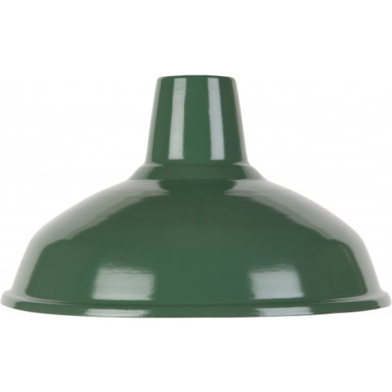 Large green enamelled lampshade Dia:36cm
