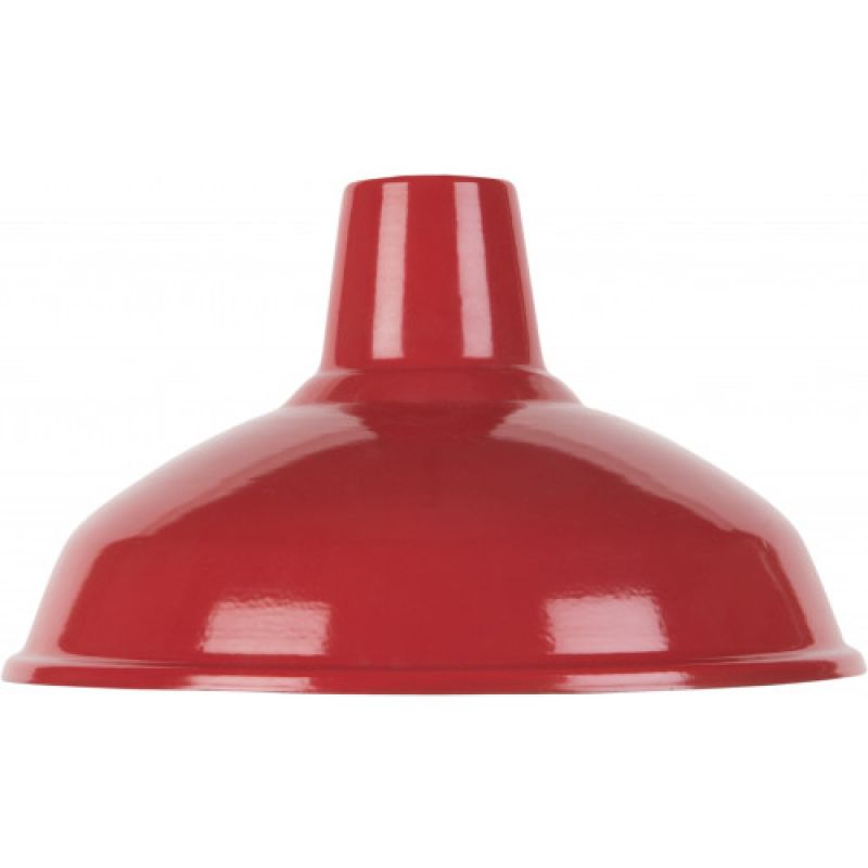 Large red enamelled lampshade Dia:36cm