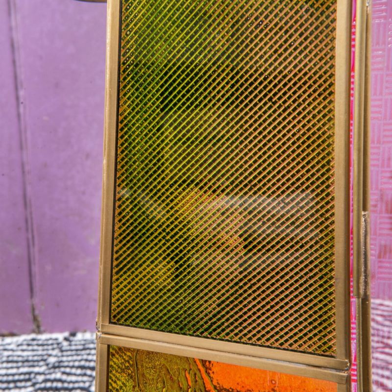 Φανάρι πολύχρωμα γυαλιά Υ25,5εκ.