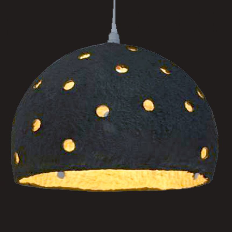 Cotton mache lamp 34cm