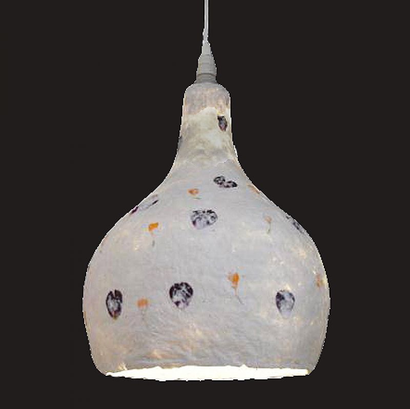 Cotton mache lamp 37cm