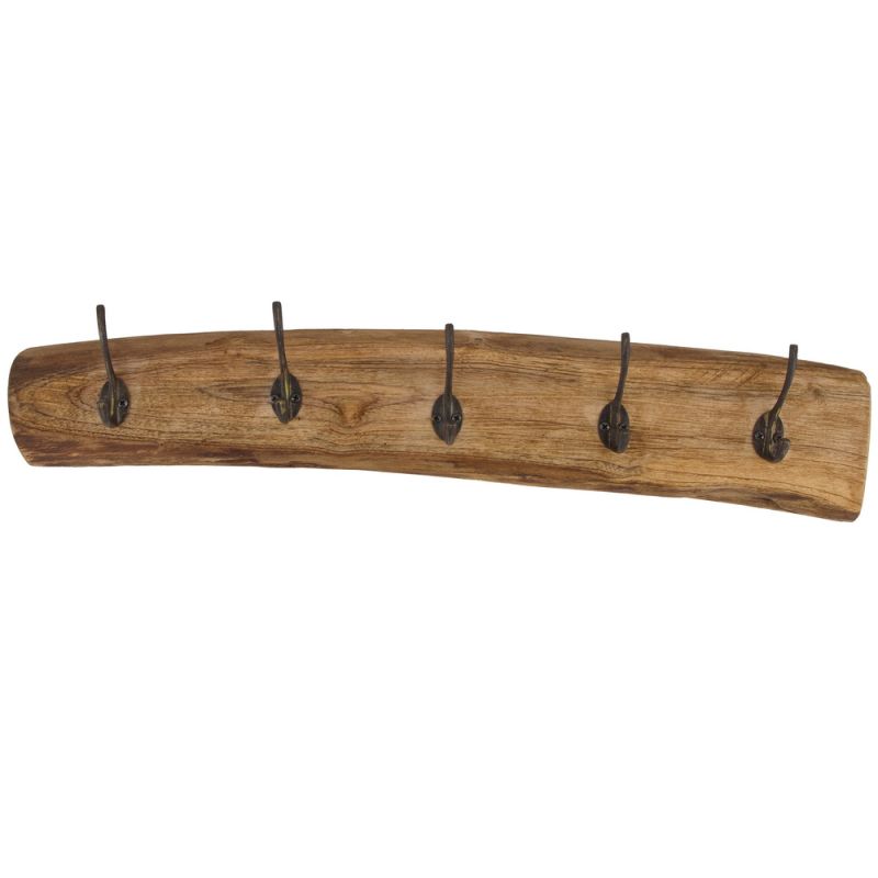 Coat rack teak wood 58x11x7cm