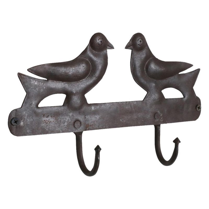 Iron coathanger bird 2 hook