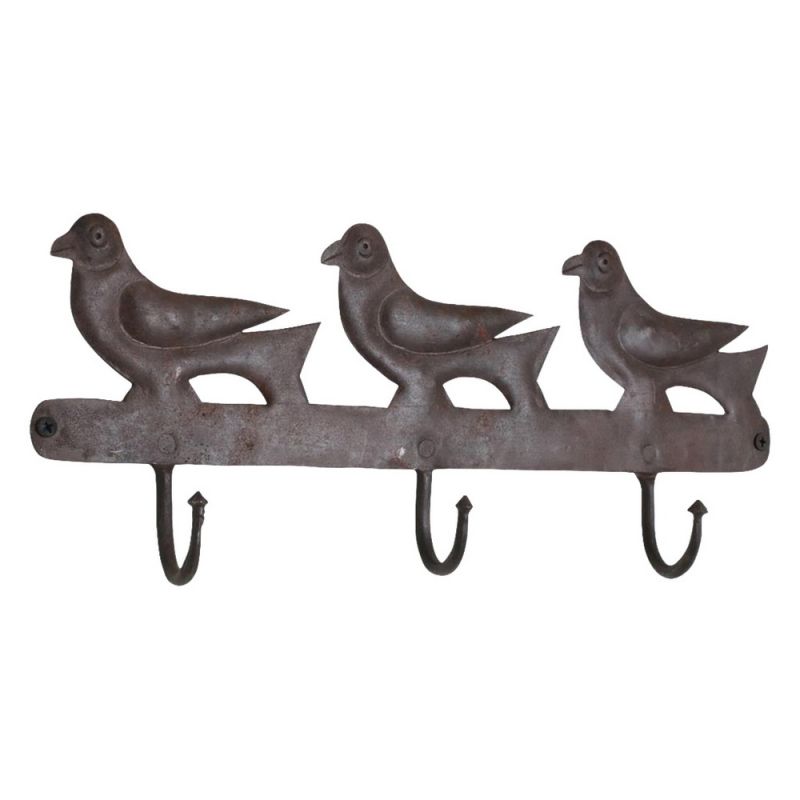 Iron coathanger bird 3 hook