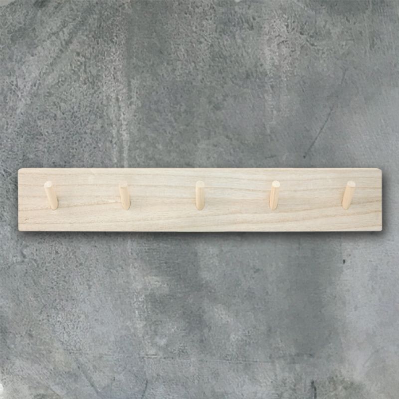 Long wooden pegboard – Natural 50cm