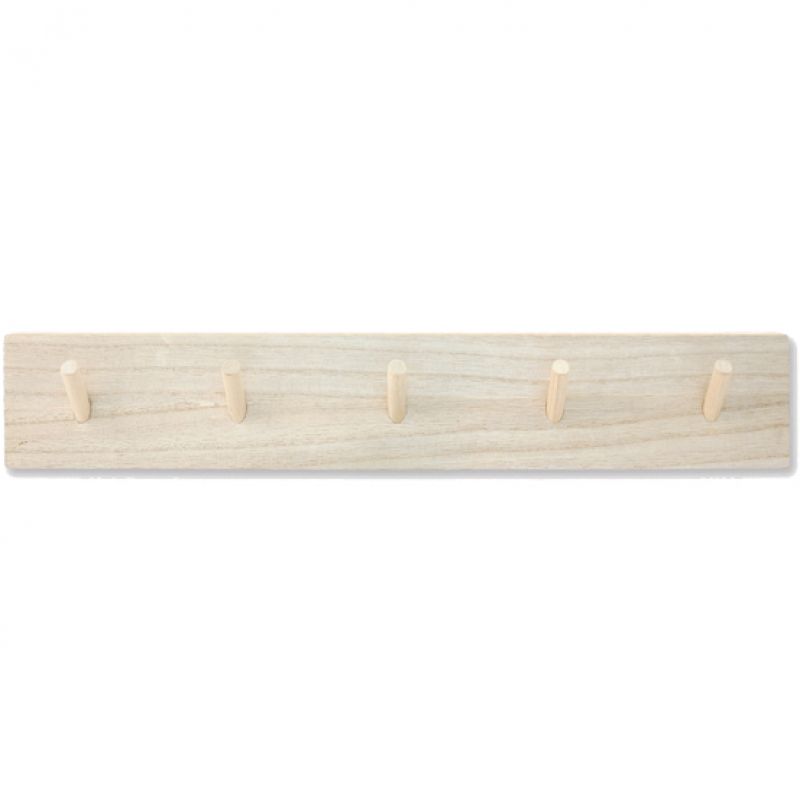 Long wooden pegboard – Natural 50cm