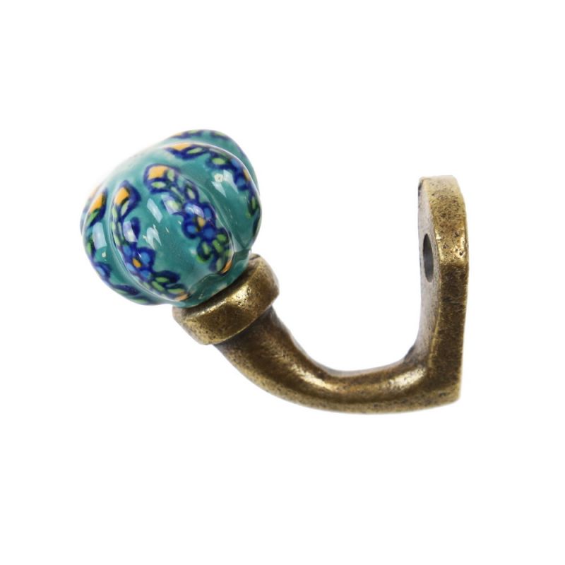 Ceramic and Iron Wall Hook (Antique)