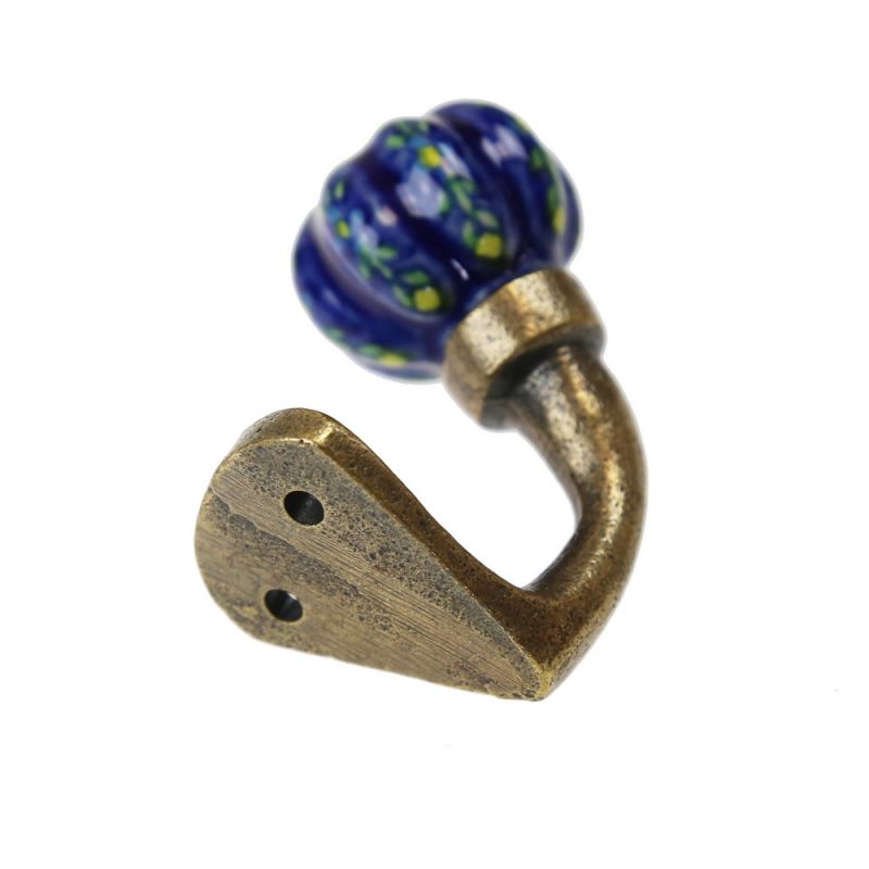 Ceramic and Iron Wall Hook (Antique)