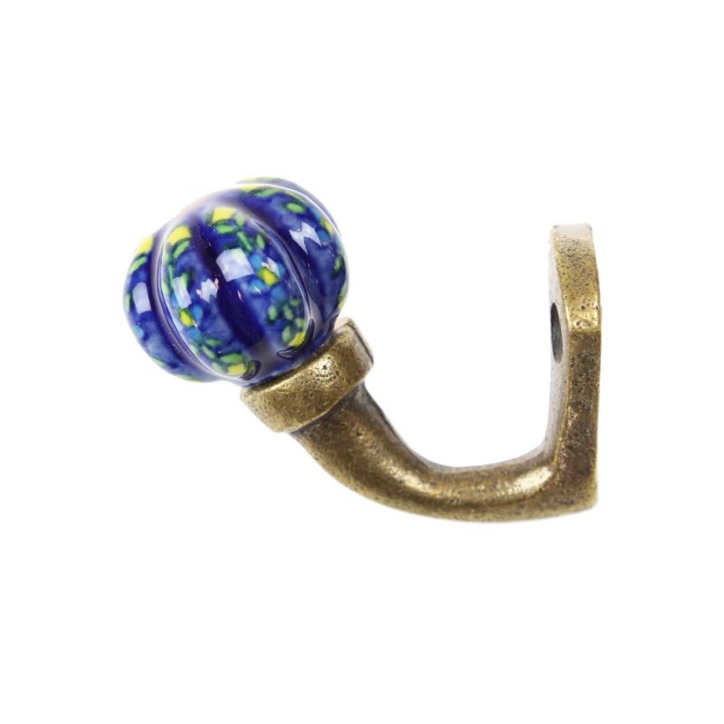 Ceramic and Iron Wall Hook (Antique)