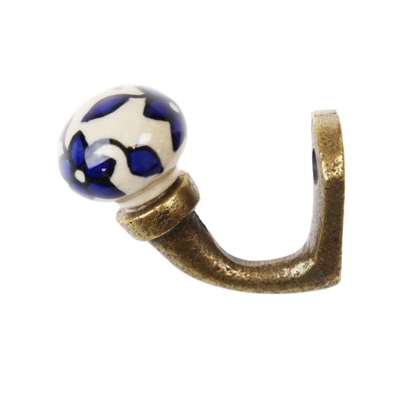 Ceramic and Iron Wall Hook (Antique)