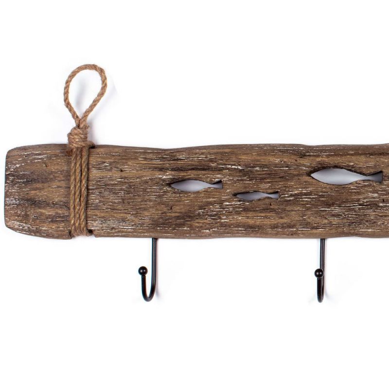 Κρεμάστρα ξύλινη με ψαράκια 99εκ.