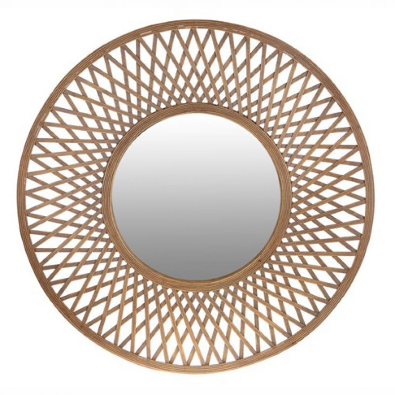 Καθρέπτης μπαμπού 78εκ. Καφέ