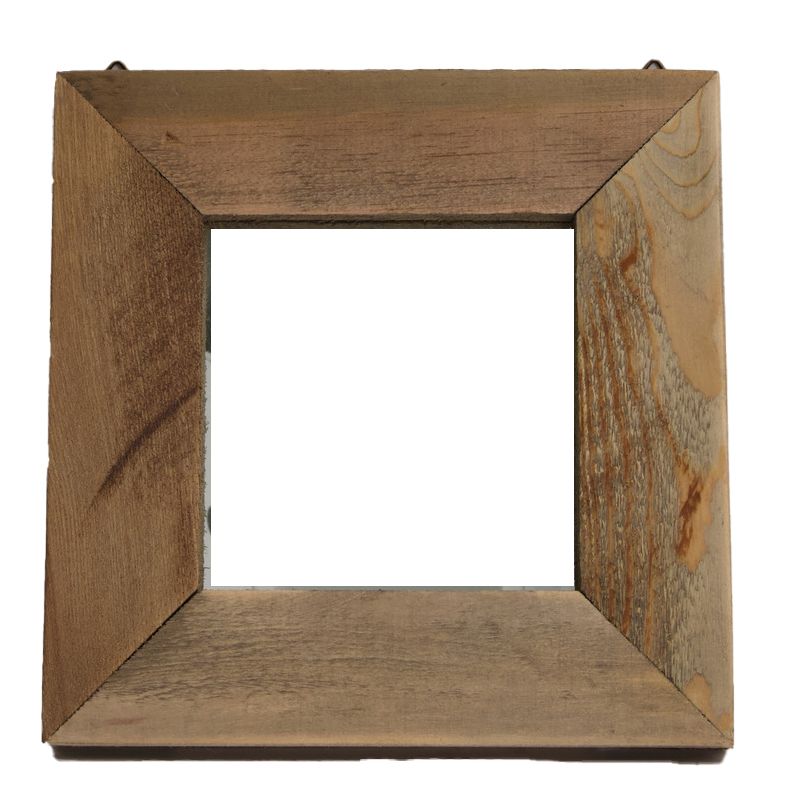 Mirror historic wood 37x37x3cm