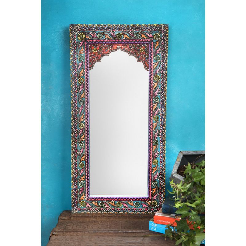Καθρέπτης διακοσμημένος Mehandi 30x60εκ.