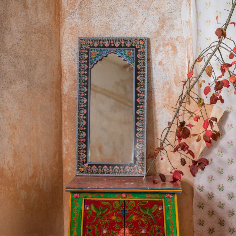 Καθρέπτης μαύρος ζωγραφισμένος 60εκ.