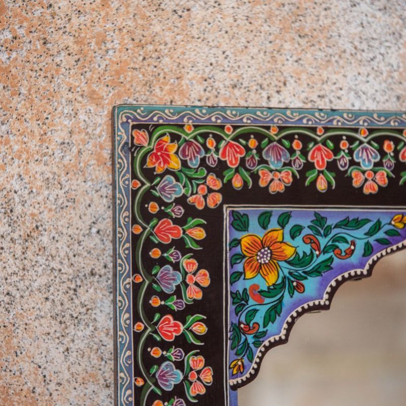 Καθρέπτης μαύρος ζωγραφισμένος 60εκ.