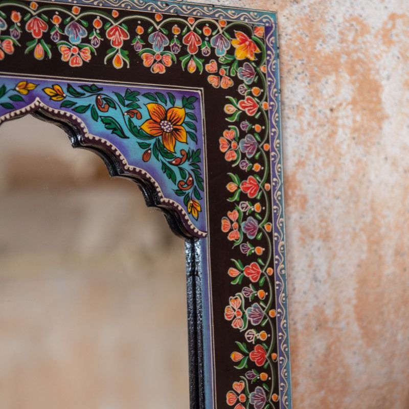 Καθρέπτης μαύρος ζωγραφισμένος 60εκ.