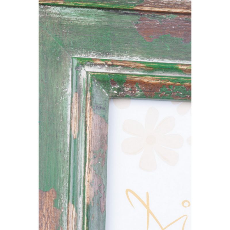 Wooden photo frame green finish 