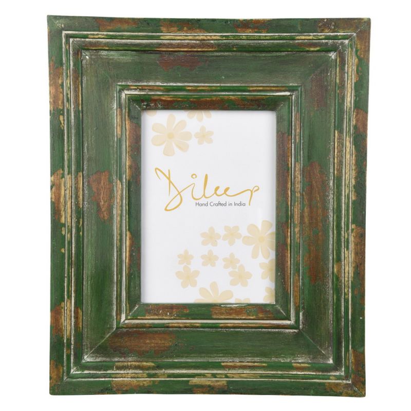 Wooden photo frame green finish 