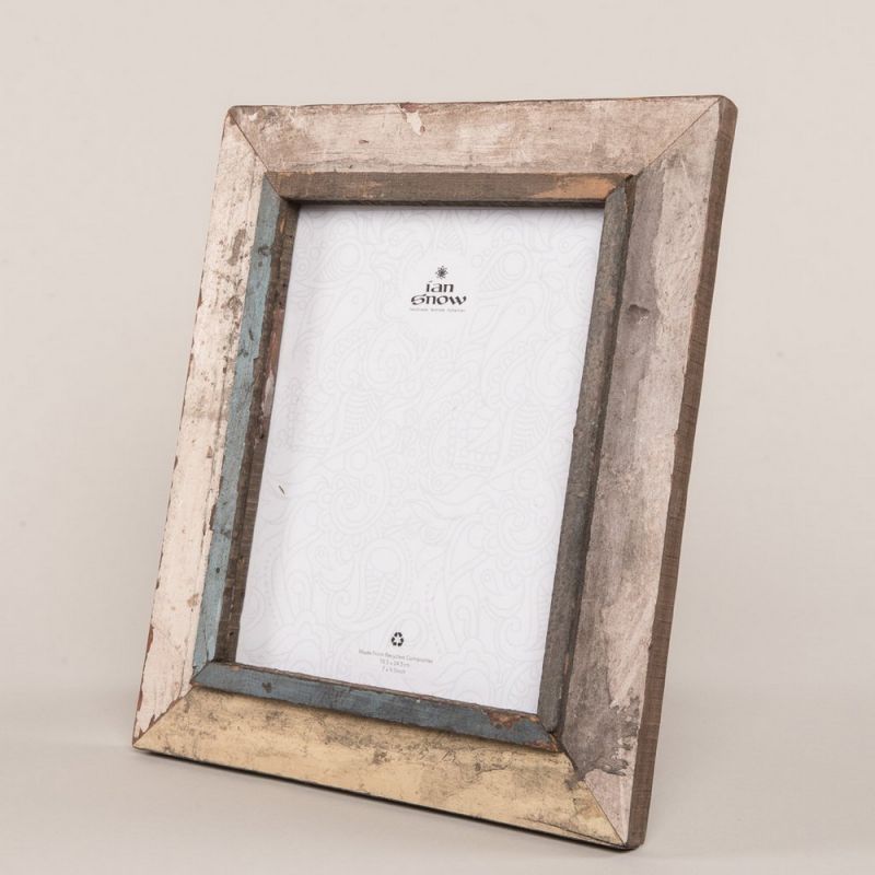 Recycled wood photo frame 18.5x24.5cm 