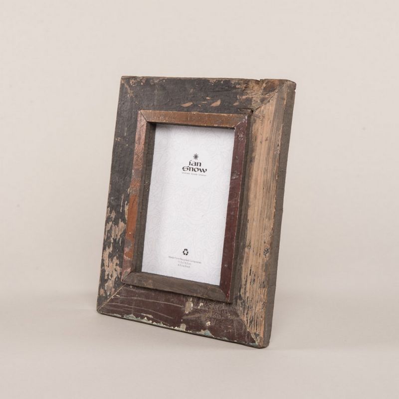 Recycled wood photo frame 11.5x16.5cm 