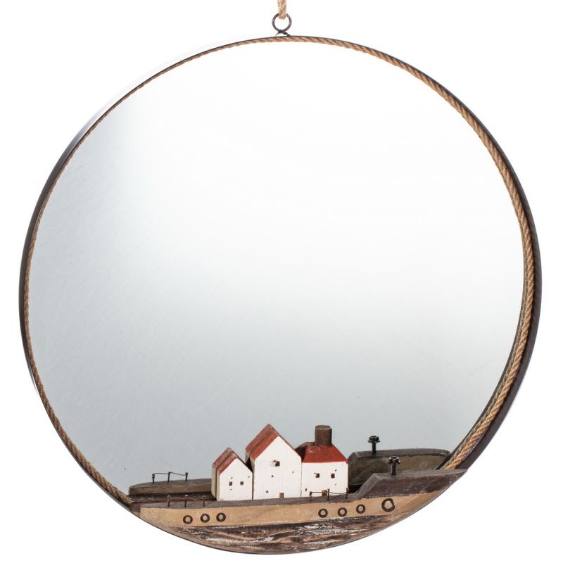 Mirror with Cottages