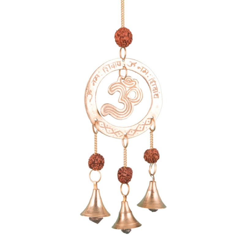 Hanging brass bell chimes om 26cm