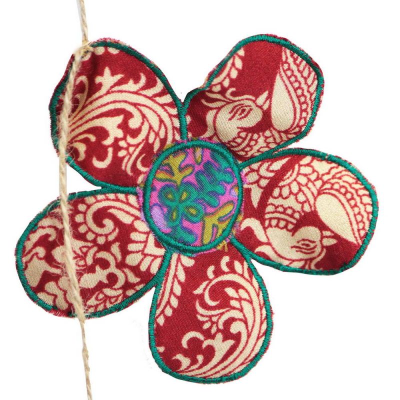 String Of Recycled Sari Flower Bunting