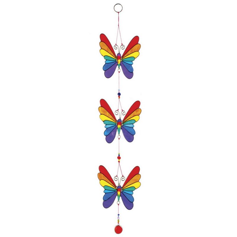 String 3 rainbow butterflies lightcatcher