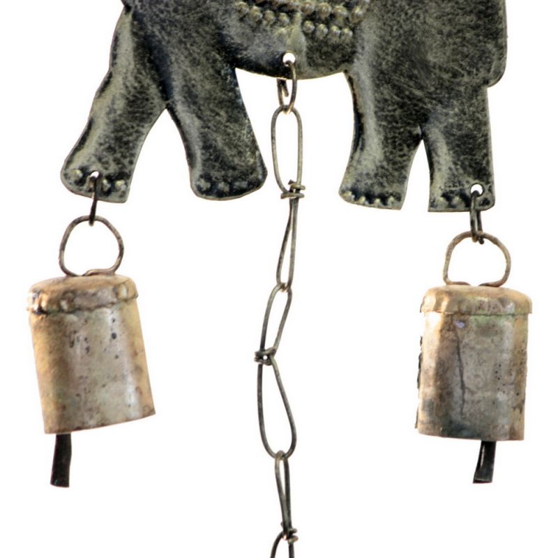 Windchime with 2 elephants and bells