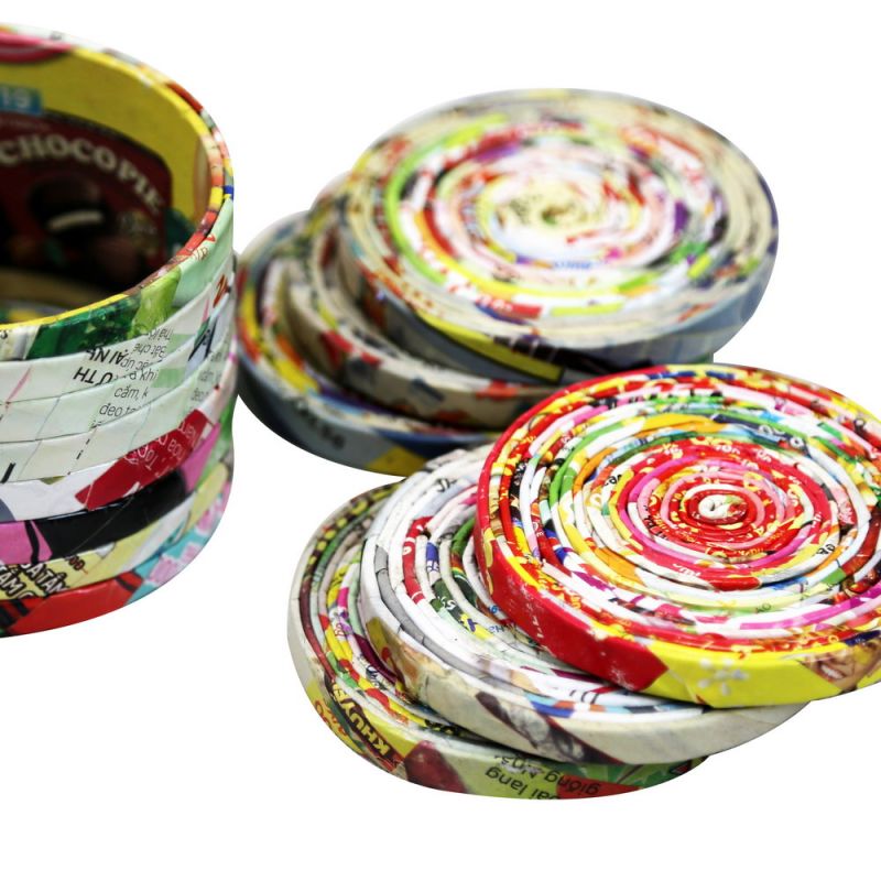 Σουβέρ Σ/6 9εκ. ανακυκλωμένα περιοδικά