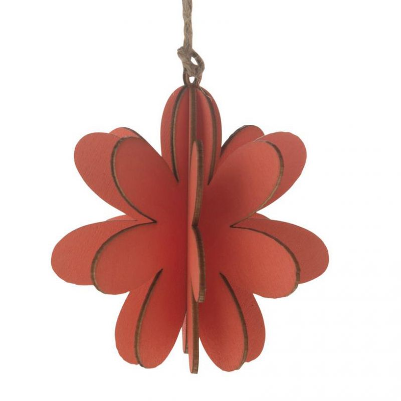 Wooden flower hanger 3D 8cm