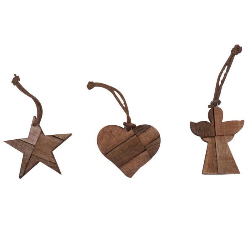 Στολίδι ξύλο μάνγκο 10εκ.