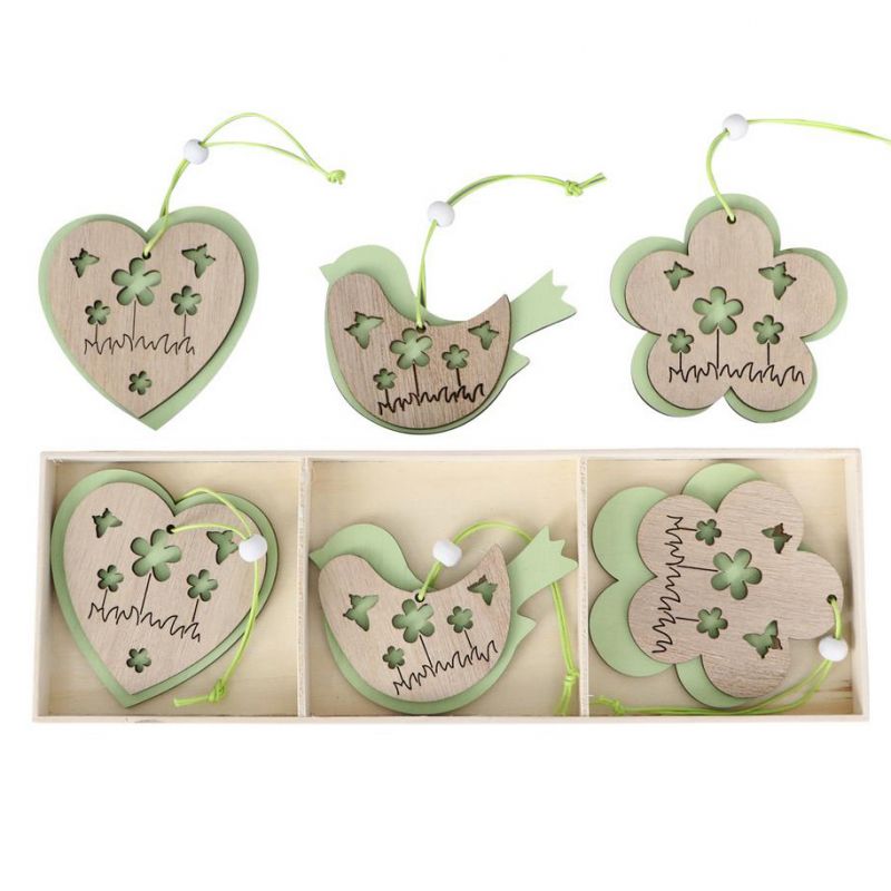 Στολίδια άνοιξης λαχανί (Σετ/6)