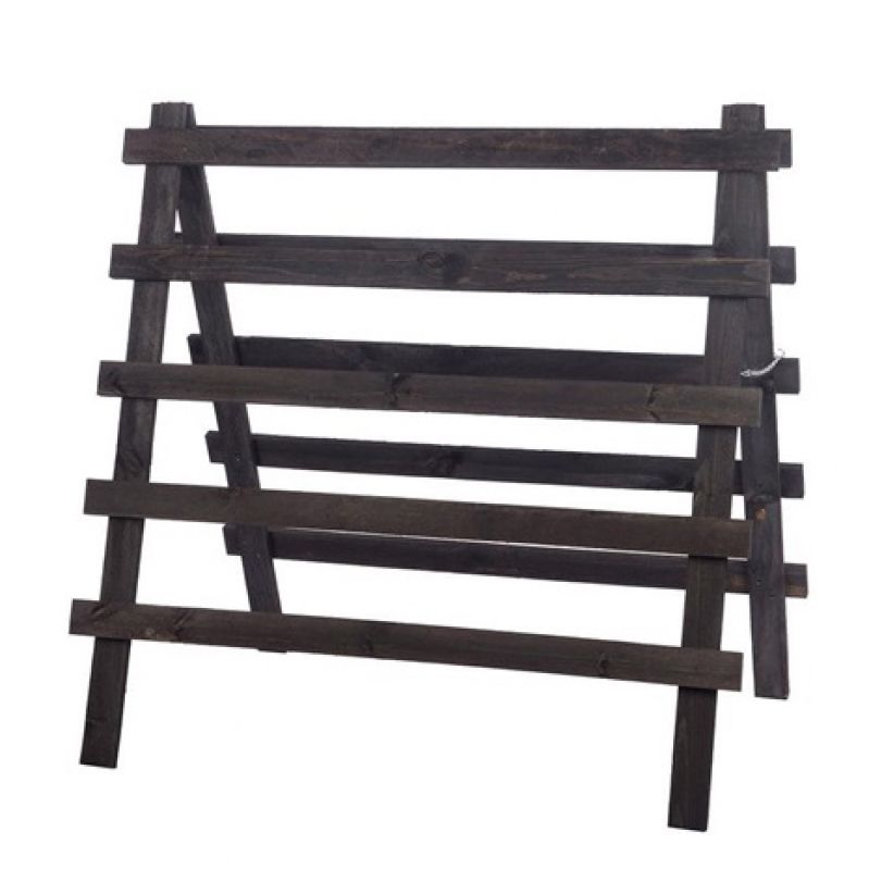 Wooden linnen rack 119x119cm Black
