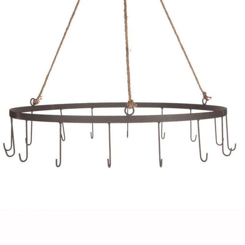 Metal hanging ring with hooks 50x50x10/60cm