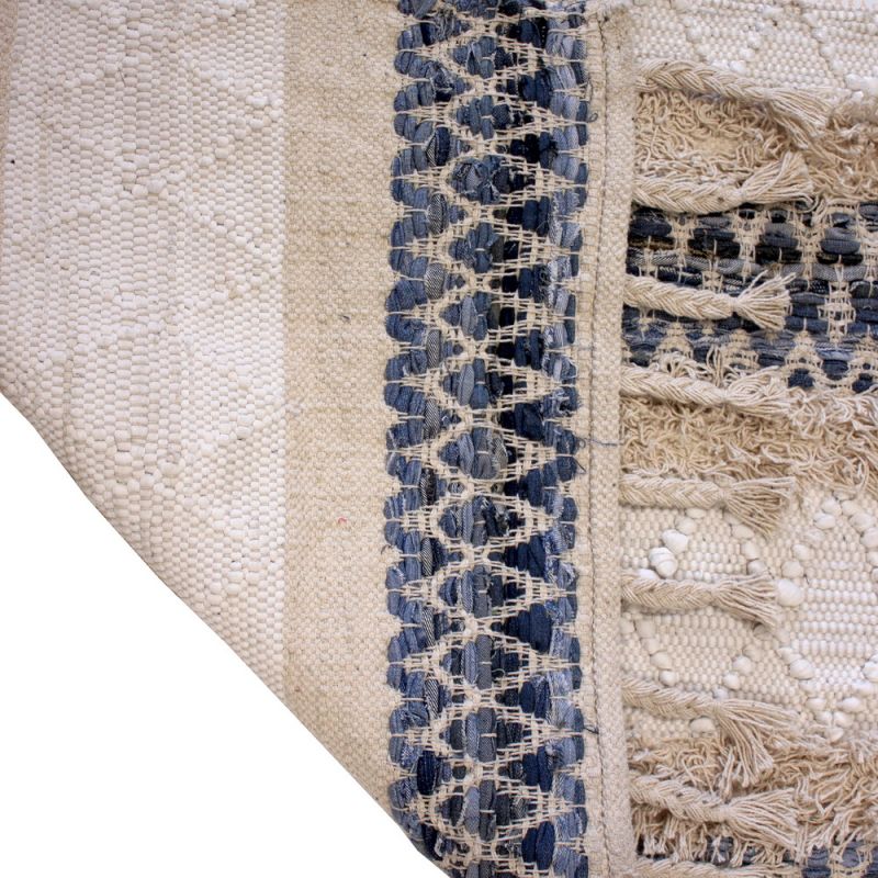 Cotton handwoven shaggy chindi rug 120x180