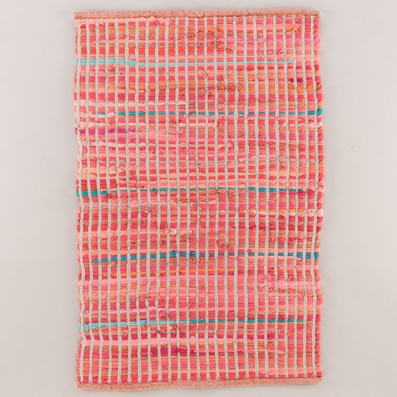 Χαλάκι 60x90 neon flash βαμβάκι & γιούτα