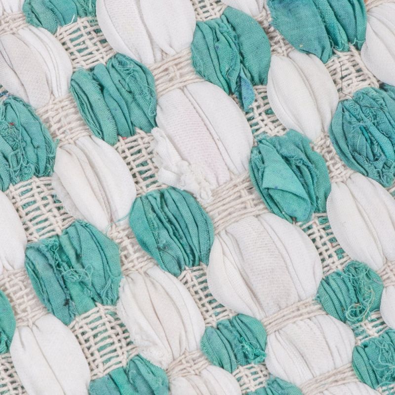 Χαλί 60x90 Πράσινο Άσπρο βαμβακερό